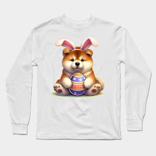 Easter Akita Dog Long Sleeve T-Shirt